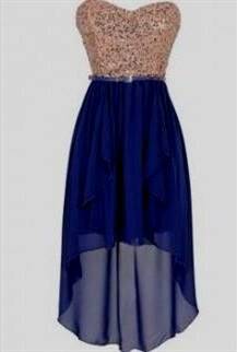 blue high low dresses for teenagers