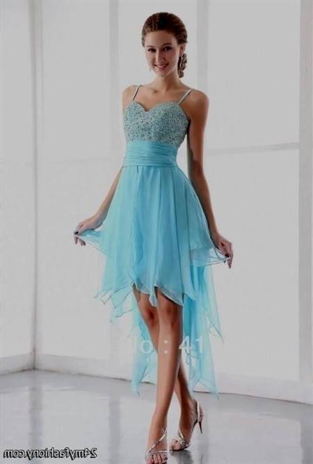 blue high low dresses for teenagers