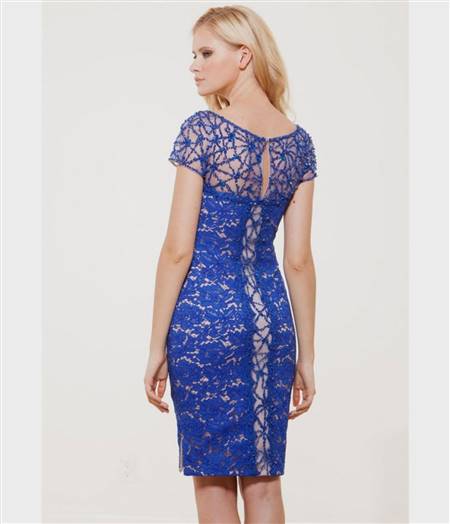 blue lace cocktail dresses