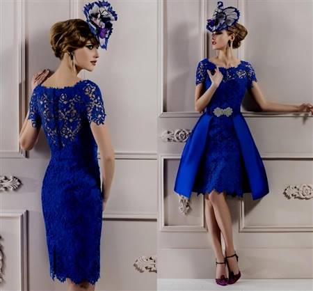 blue lace cocktail dresses