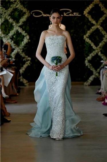 blue lace wedding gown
