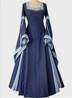 blue medieval dresses