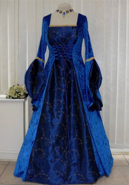 blue medieval gowns