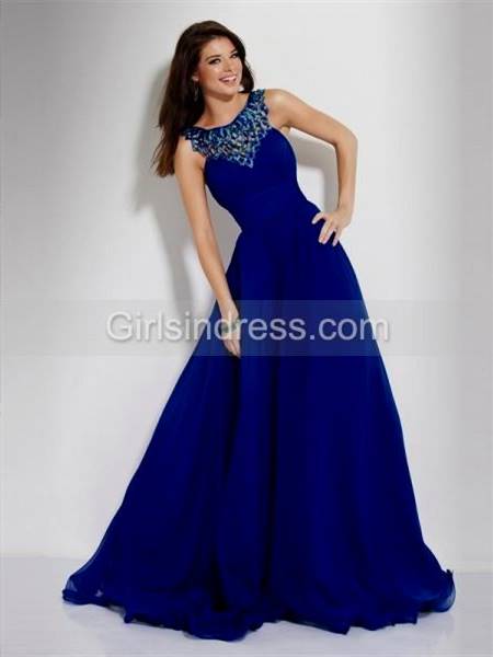 blue prom dress straps