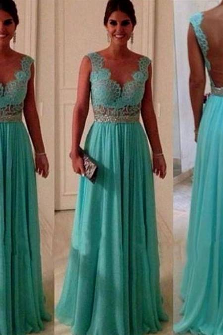 blue prom dresses with lace