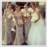 bridesmaid dresses with lace overlay