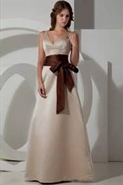 brown and cream bridesmaid dresses