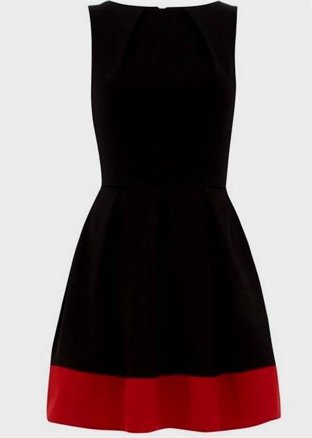 casual black and red dress