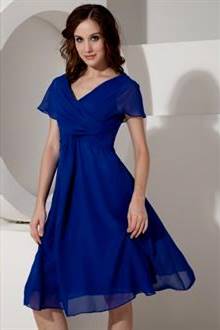 casual blue dresses with sleeves