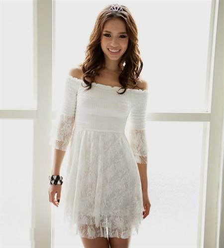 casual cocktail white dresses