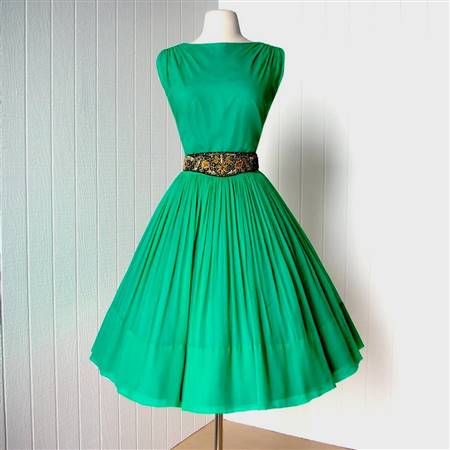 casual green dress with sleeves
