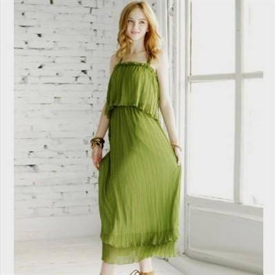 casual green maxi dress