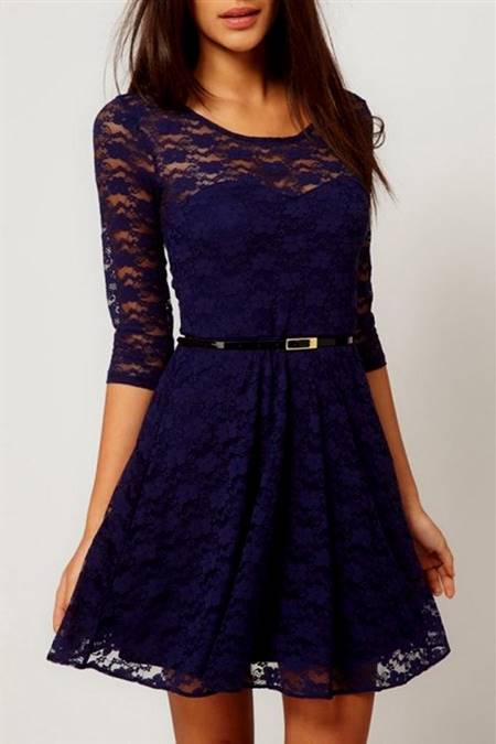 casual lace dress with sleeves