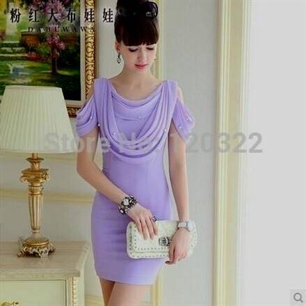 casual light purple dress