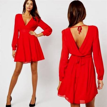 casual red and white dresses for women