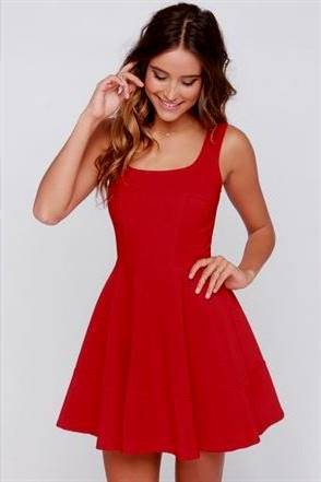 casual red dress for juniors
