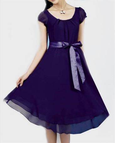 casual violet dress