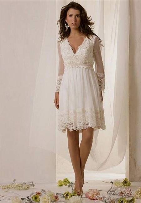 casual white lace dress knee length