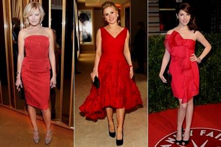 celebrity red cocktail dresses