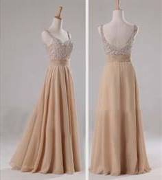 champagne chiffon bridesmaid dresses
