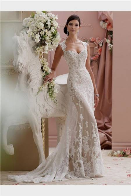 champagne wedding dress with sleeves
