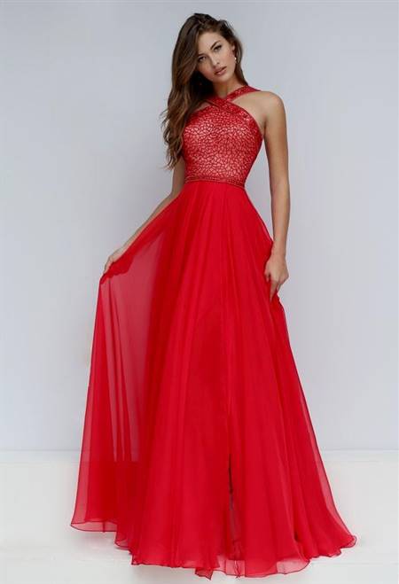 chiffon prom dresses with straps