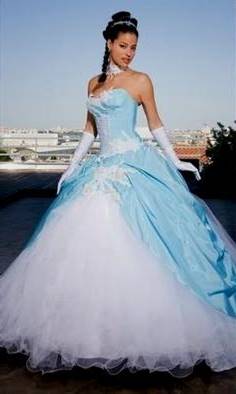 cinderella wedding dress blue