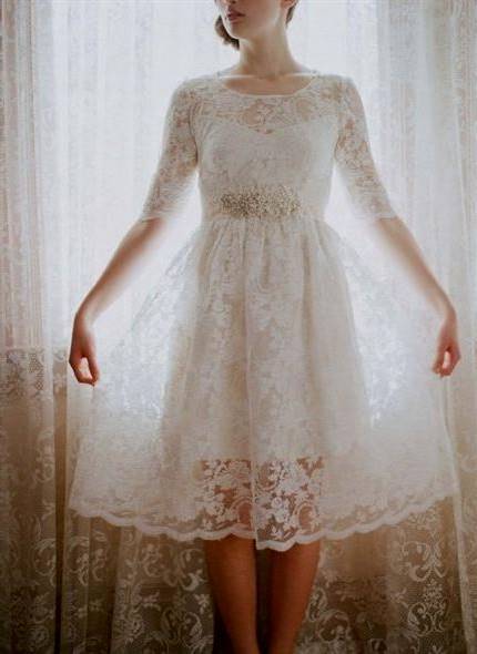 civil wedding dresses lace