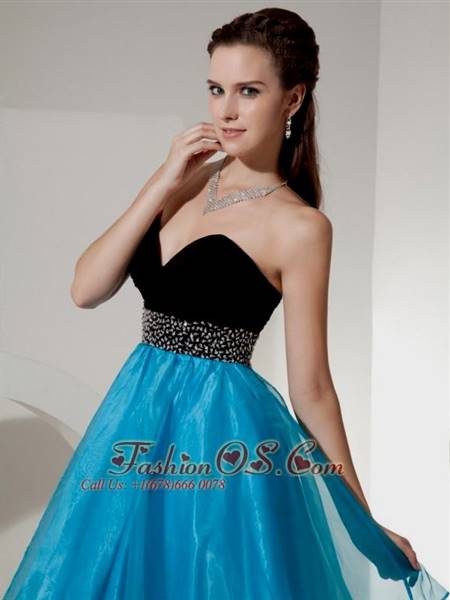 cocktail dress black and blue