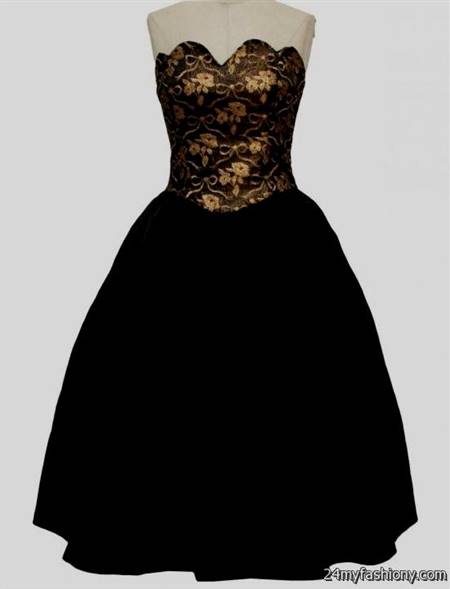 cocktail dress black and gold