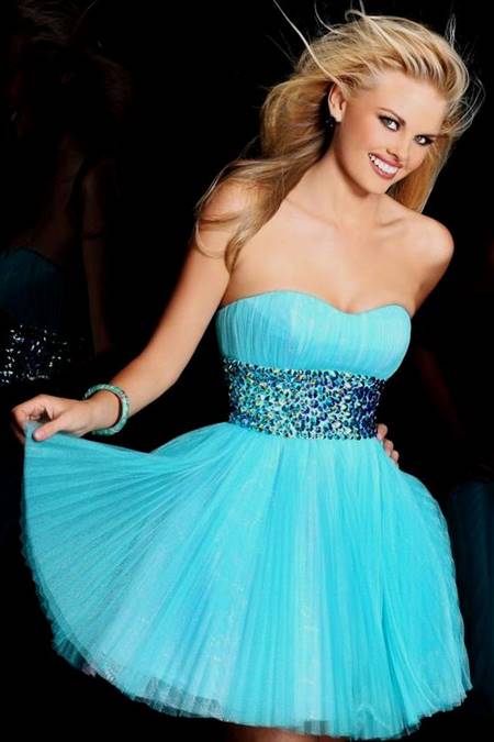 cocktail dress for teenage girls blue