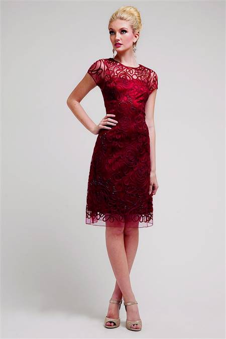 cocktail dresses with lace overlay