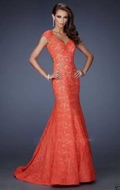 coral mermaid dress