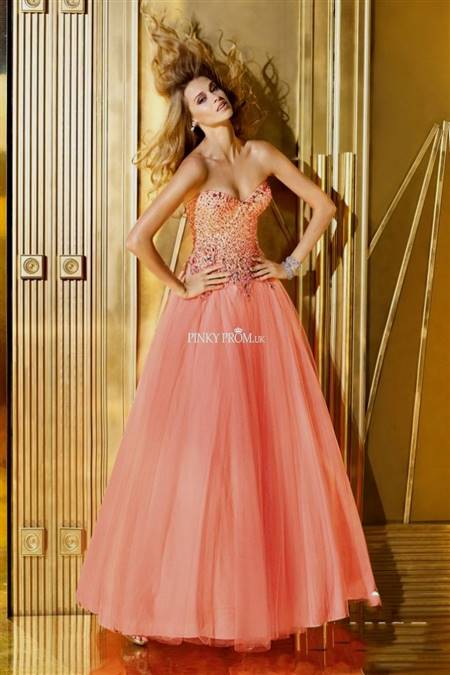 coral prom dress tumblr
