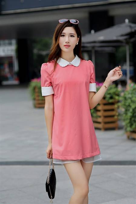 cute korean dresses pink