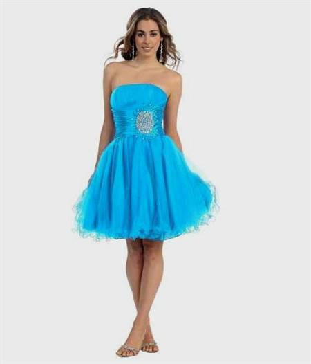 cute short blue prom dresses
