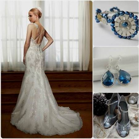 dark blue and silver bridesmaid dresses