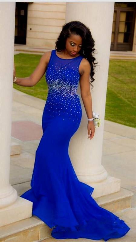 dark blue prom dress mermaid