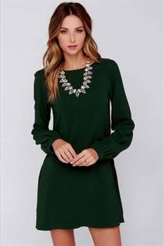 dark green casual dresses