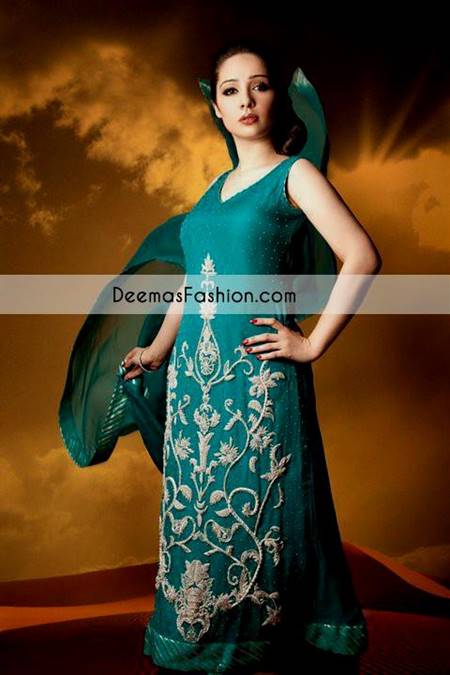 dark green dresses pakistani