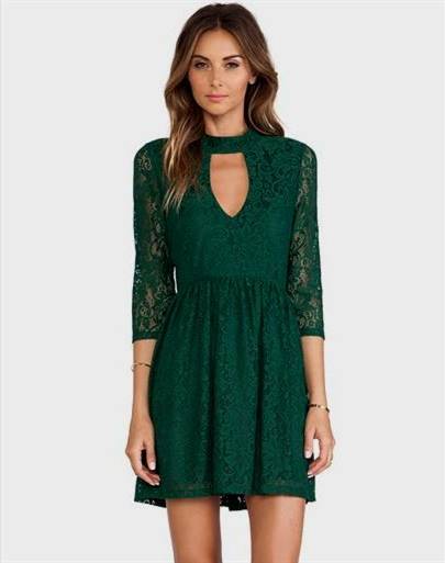dark green lace dresses