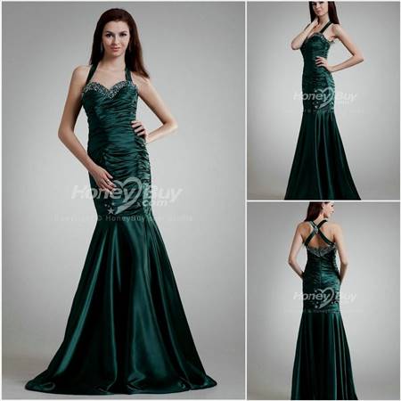dark green prom dresses