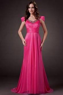 dark pink gowns with sleeves