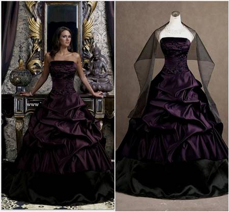 dark purple ball gowns