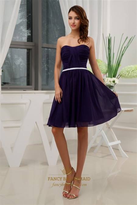 dark purple bridesmaid dresses strapless