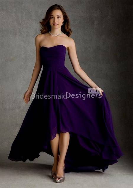 dark purple bridesmaid dresses strapless