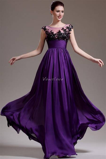dark purple evening gowns