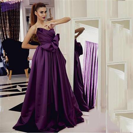 dark purple evening gowns
