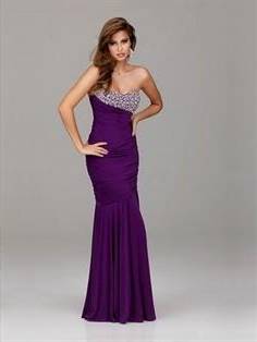 dark purple mermaid prom dresses