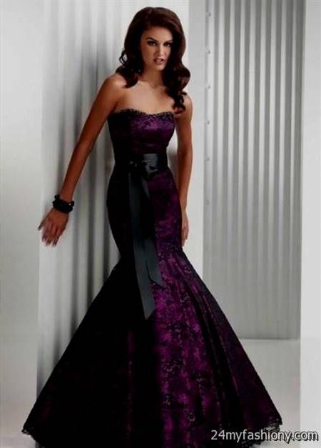 dark purple wedding dresses